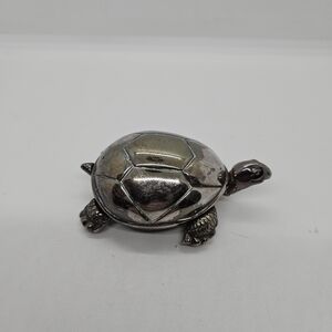 Reed & Barton silver plate turtle music box